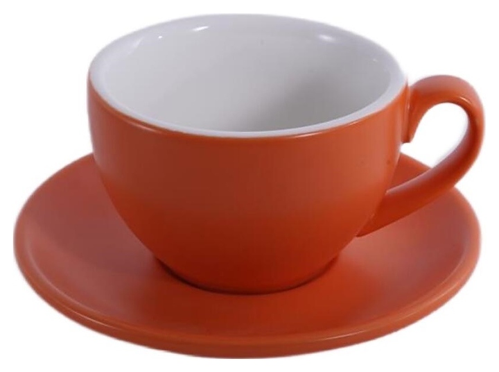 Чайная пара P.L. Barbossa Barista S0120-200-matte orange 250 мл (фарфор) оранжевая матовая