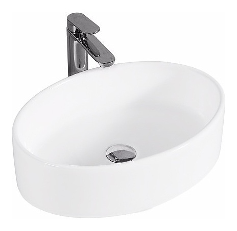 Раковина накладная Mira MR-5036 50х36 см, без отв. под смеситель, керамика