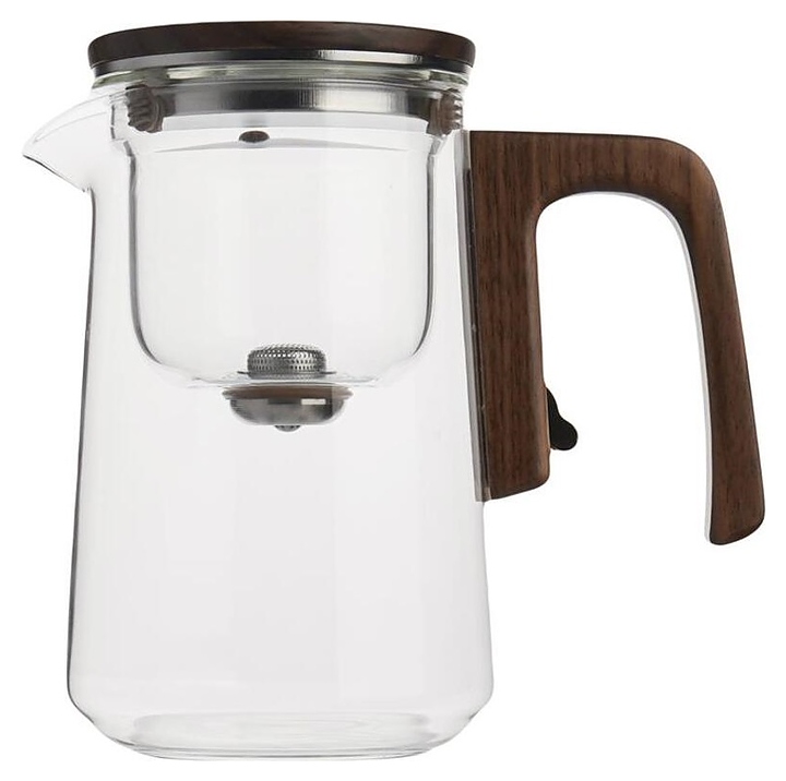 Чайник P.L. Proff Cuisine S0501-4 630 мл d=10/8,9 см h=16 см с фильтром гунфу, курковый магнитный слив (термостекло / пластик)