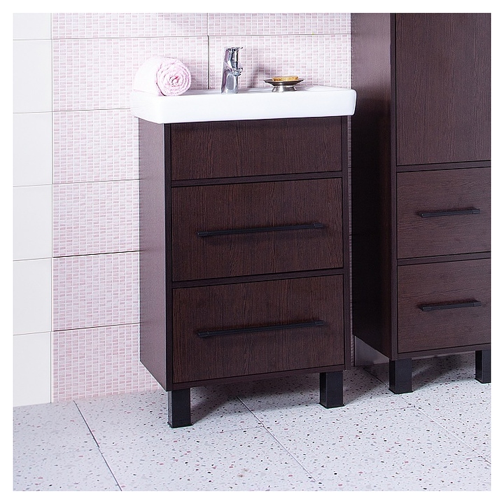 Тумба под раковину БРИКЛАЕР Чили 55 см напольная, венге