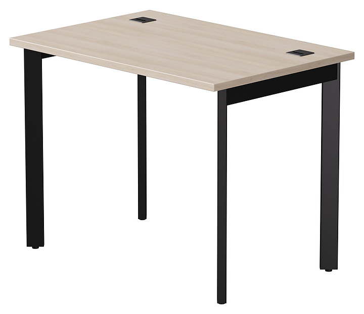 Стол офисный Everprof EVO 980х670х755 мм (ЛДСП / металл) опоры 45гр, дуб соната / черный