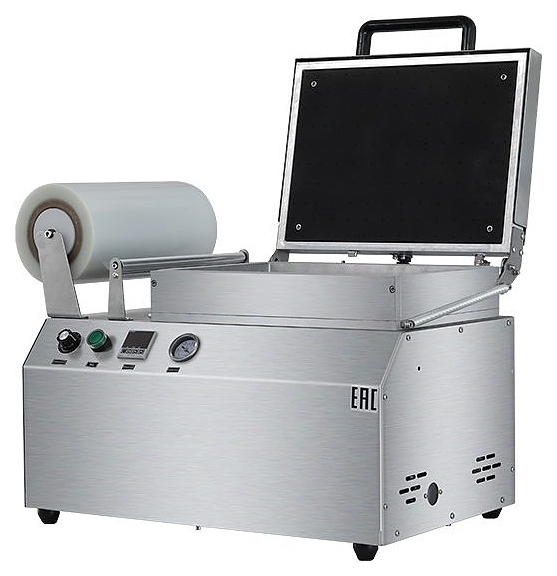 Скин-упаковочная машина Hualian HLV-300VST NEW 210х148х40 мм, матрица на 2 лотка, нержавеющая сталь