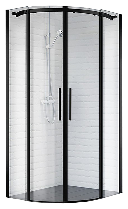 Уголок душевой CEZARES ACQUA-R-2-100-C-NERO 100х100х195 см