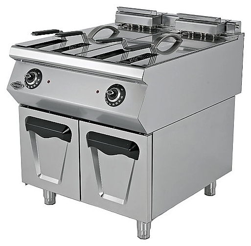 Фритюрница электрическая Empero EMP.PLS.9FE020 2х24 л с подставкой