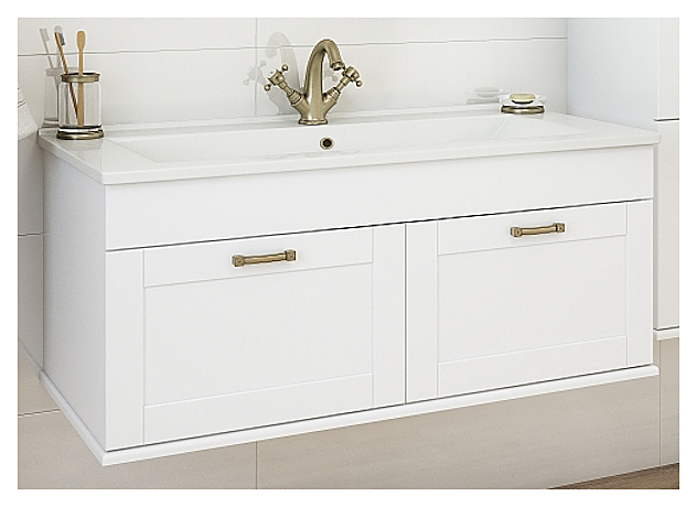 Тумба с раковиной Sanflor Ванесса 105 см подвесная, индиго