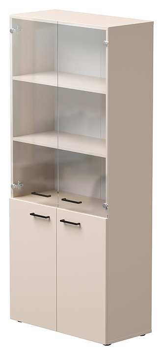 Шкаф для документов Everprof EVO комбинированный, кашемир