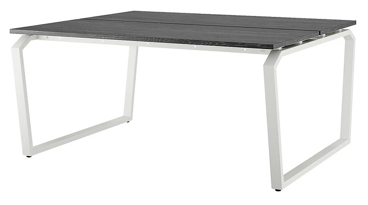 Стол офисный КОБОР TB/2-180/140 white/glazed