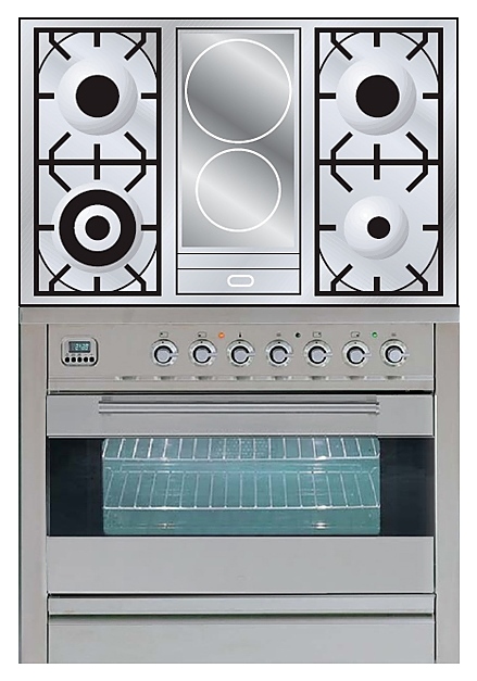 Газовая плита с духовым шкафом ILVE PF-90I-MP