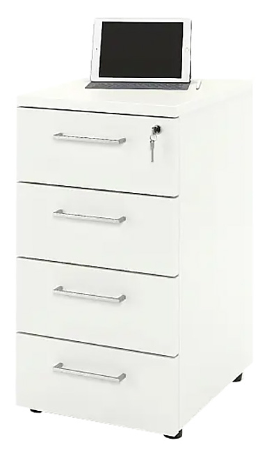 Тумба приставная ZAMM 4 ящика 41х50х74,5 см белая