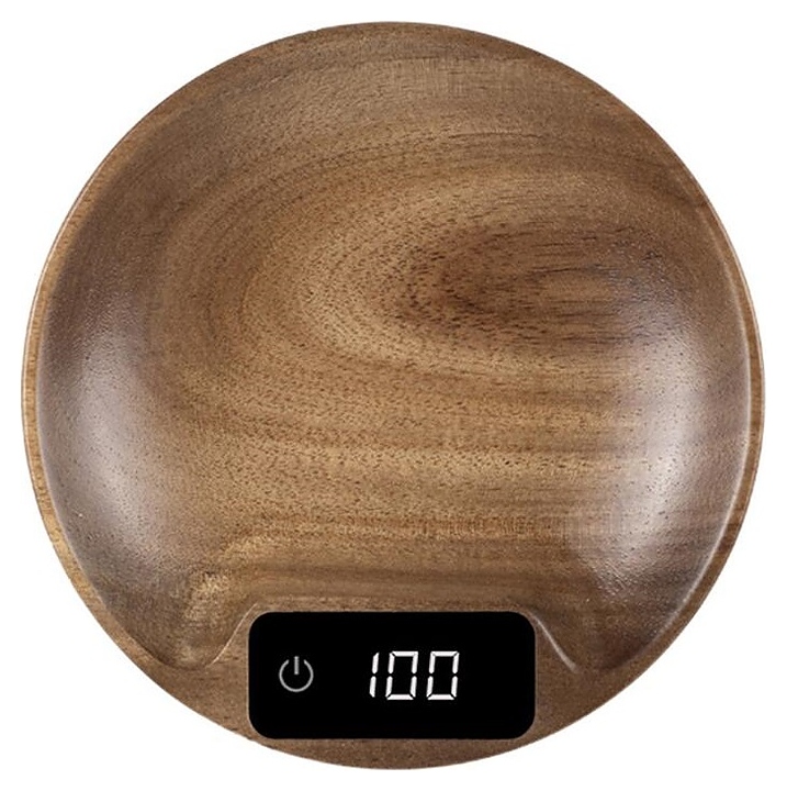 Весы бариста аккумуляторные P.L. Barbossa S0678-3 d=10,3 см h=2,7 см (100 мА·ч, 0,1-100 г) (дерево)