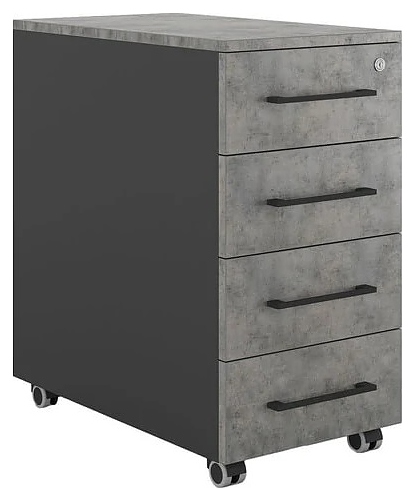 Тумба мобильная КОБОР TМ4-40/80 black/chicago