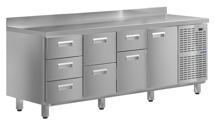 Стол холодильный KAYMAN КСХ-3241/60 (1 дверь, 7 ящиков)