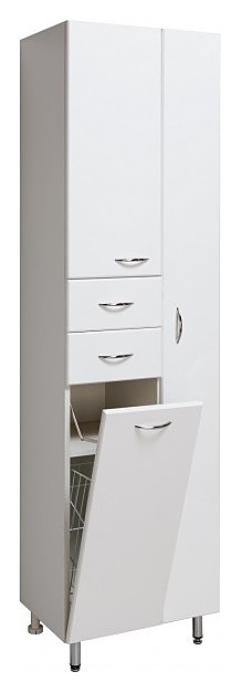 Шкаф-пенал Runo 50 50х191 см с бельевой корзиной, правый