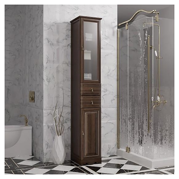 Шкаф-пенал OPADIRIS Риспекто 30 Z0000009767, правый, орех антикварный