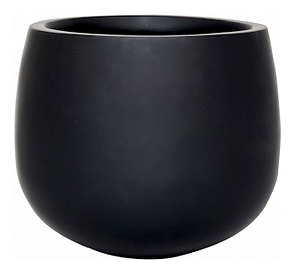 Кашпо Pottery Pots Kevan (26х22 см) черное матовое