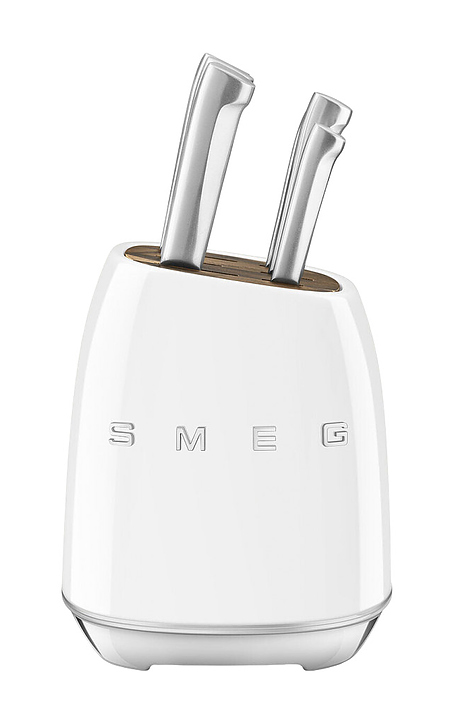 Набор ножей SMEG KBSF02WH (6 шт. с подставкой) белый