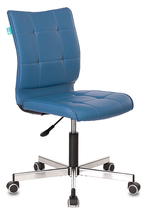Кресло Бюрократ CH-330M/OR-03 без подлокотников синий искусственная кожа крестовина металл