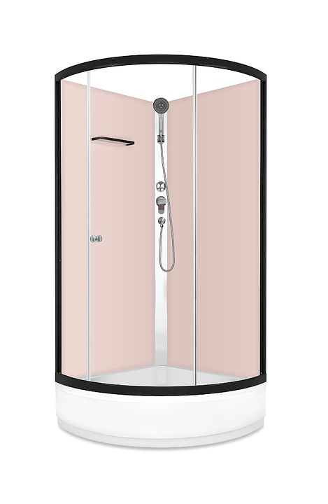 Душевая кабина без крыши Domani-Spa Simple 99 Eco mid DS01ESm99MPcCl00 90х90 см