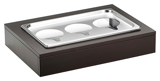 Станция буфетная для охлаждения напитков Pintinox Buffet 51131A00 на 3 кувшина, H=12,2 см, L=46 см, B=64 см венге
