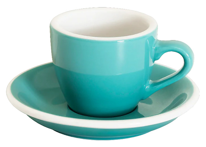 Кофейная пара Loveramics Egg Espresso Cup C088-49BTE/C088-50BTE 80 мл, бирюзовый (teal)