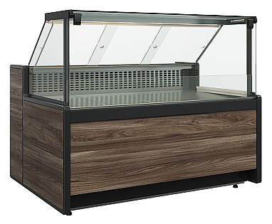 Витрина нейтральная Carboma Gelios GC111 N 0,94-1 1008 (без агрегата, газлифт, без боковин) темный дуб