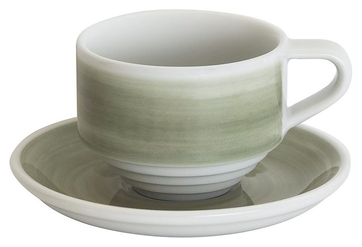 Кофейная пара Loveramics Deco C118-018BGH/C118-036BGH 165 мл (фарфор) серая (gray handpaint)