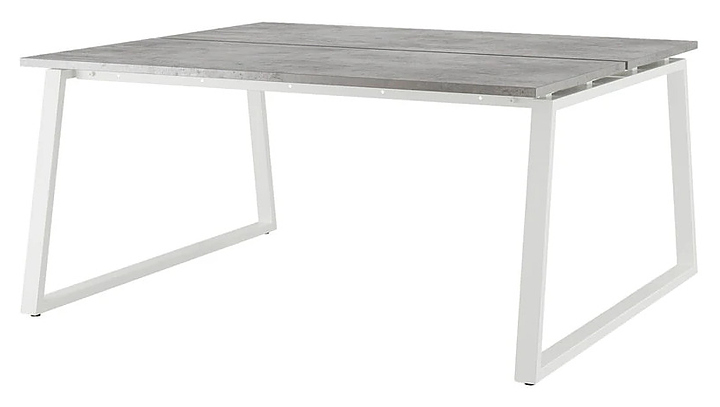 Стол офисный КОБОР TR/2-180/160 white/chicago