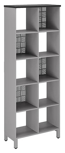 Стеллажная система КОБОР SQ-5X2 aluminum/wood