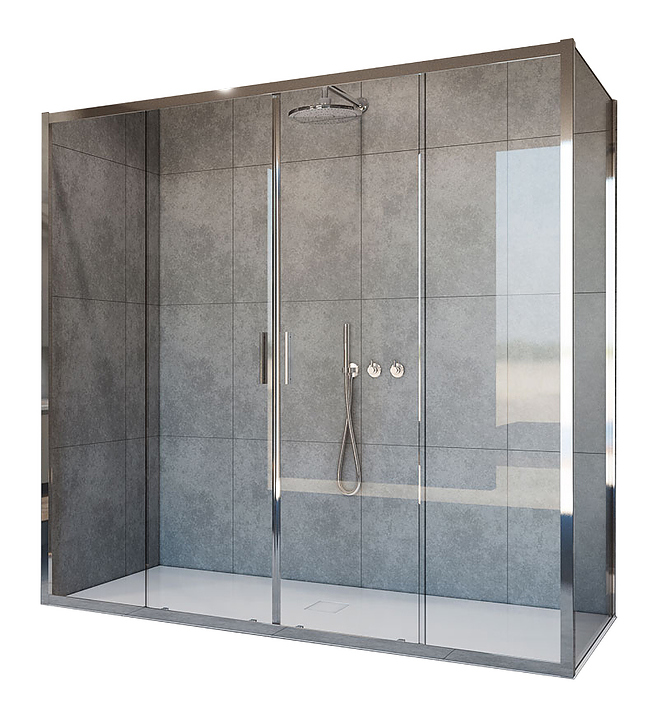 Уголок душевой Vincea Garda VSR-1G29017CL 170х90 см, прозрачное стекло, хром