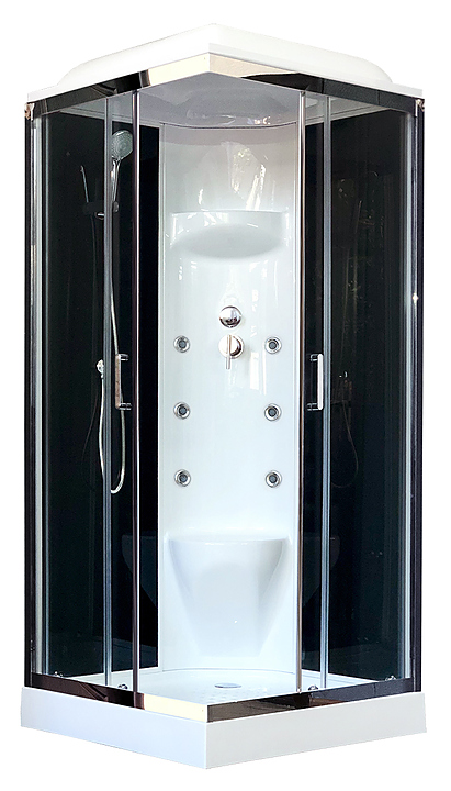 Душевая кабина с гидромассажем Royal Bath RB80HP7-BT-CH 80х80 см