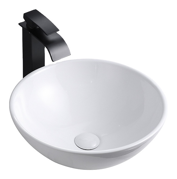 Раковина накладная Mira MR-4141 41х41 см, без отв. под смеситель, керамика