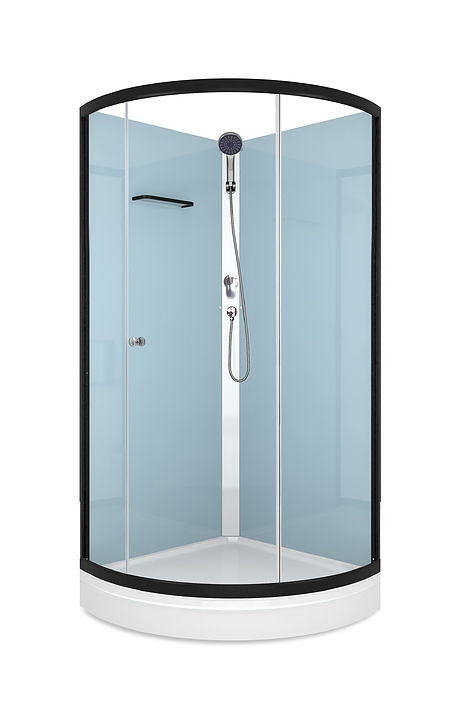 Душевая кабина без крыши Domani-Spa Simple 99 Eco DS01ESm99LDbCl00 90х90 см