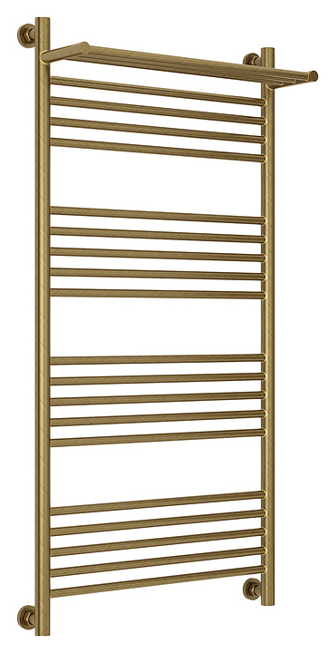 Полотенцесушитель водяной Сунержа Богема с полкой+ 120x60 см состаренная бронза