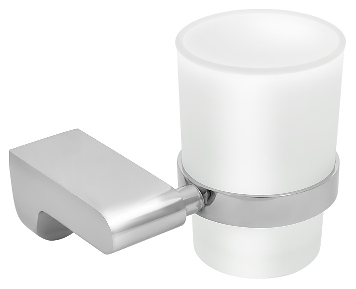 Подстаканник Puff Solinne B-82704 Mirror одинарный (силумин / стекло матовое) хром / сатин