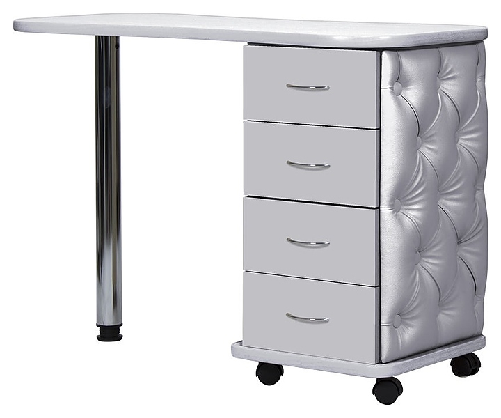 Стол маникюрный МЭДИСОН СТИЛЬ, серебро