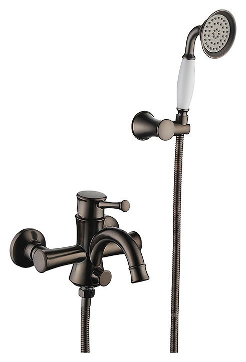 Смеситель для ванны и душа LEMARK Peretto LM6302RB с монолитным изливом, черный кофе