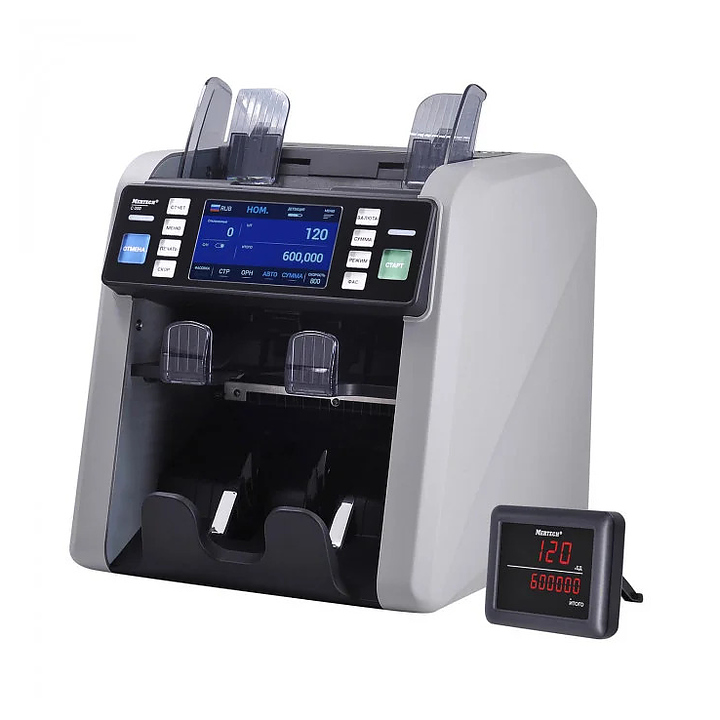 Счетчик банкнот Mertech C-120 DOUBLE CIS MG touch screen с детектором подлинности