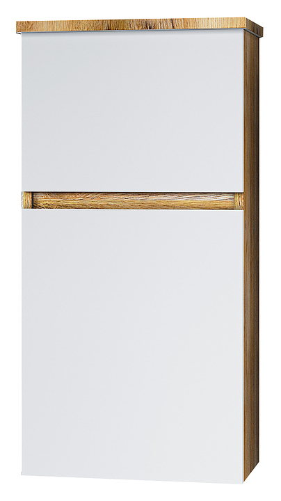 Полупенал Misty Ива-40 40х80 см, подвесной, комбинированный, белый, каштан