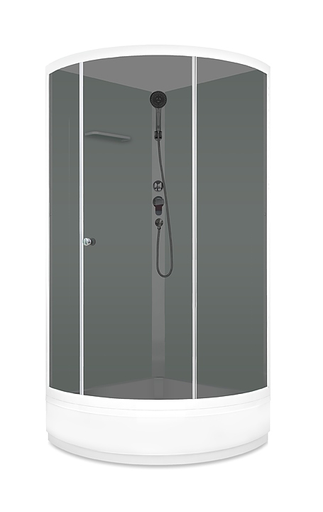 Душевая кабина без крыши Domani-Spa Simple 99 Eco mid DS01ESm99MWT00 90х90 см