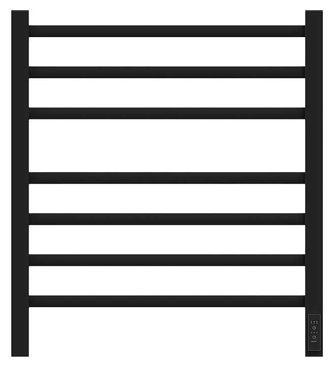 Полотенцесушитель электрический с диммером Point Вега PN71856B П7 500x600 диммер справа, чёрный