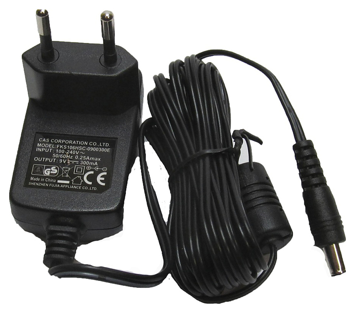 Адаптер CAS 220Vx9Vx300mA (CE)