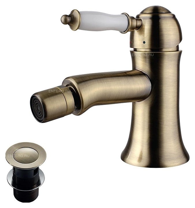 Смеситель для биде LEMARK Villa LM4808B с донным клапаном, бронза