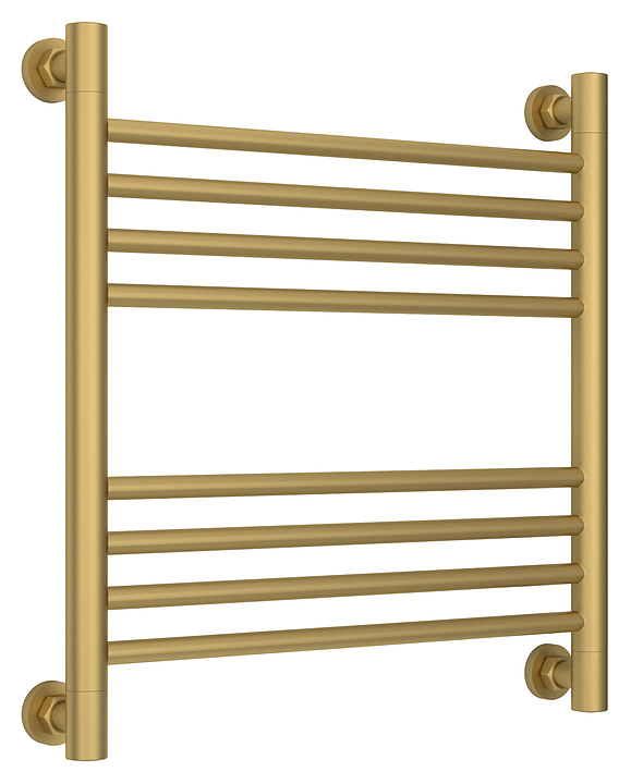 Полотенцесушитель водяной Сунержа Богема+ 50x50 см с прямой перемычкой, матовое золото