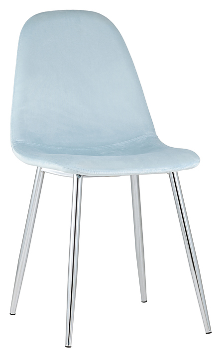 Стул Stool Group Валенсия велюр пыльно-голубой хромированные ножки