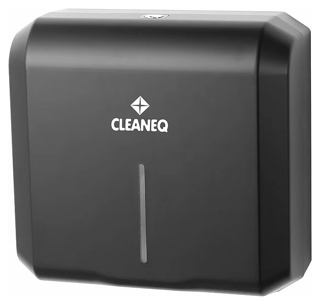 Диспенсер листовых бумажных полотенец CLEANEQ KW-7336 C-/Z-сложение (АБС пластик) черный глянец