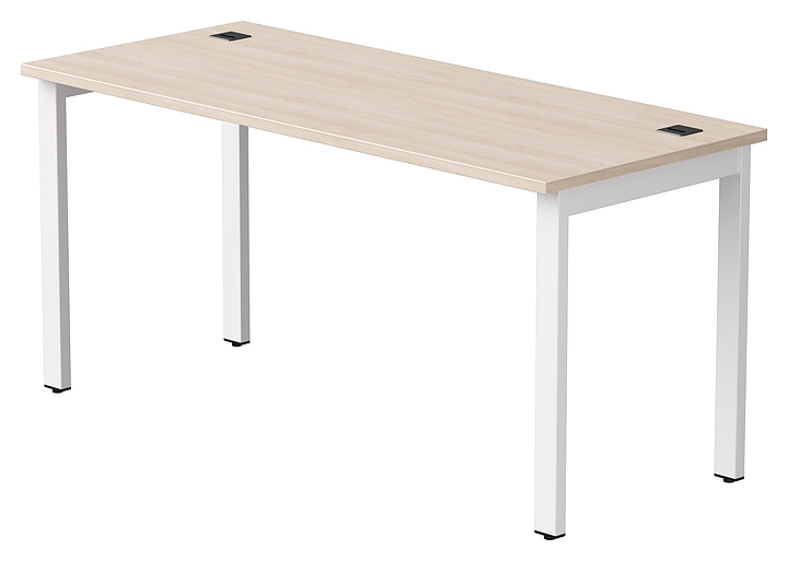 Стол офисный Everprof EVO 1580х670х755 мм (ЛДСП / металл) дуб соната / белый