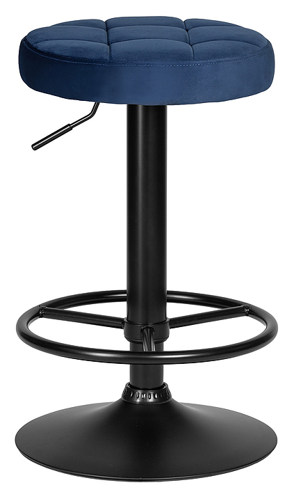 Табурет барный DOBRIN 5008-LM-N BRUNO BLACK (синий велюр) 2 шт.