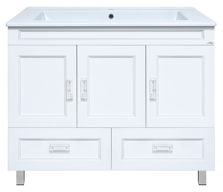 Тумба под раковину Misty Дива-105 103,5х72 см, с 2 ящиками, белая