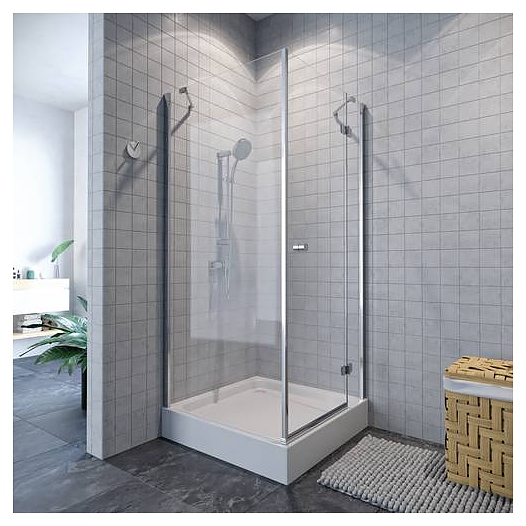 Уголок душевой KollerPool AC9E 90х90х185 см, стекло прозрачное