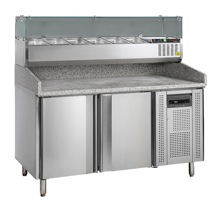 Стол для пиццы TEFCOLD PT1200+GVC38-150 390 л 1510х800х1448 мм (вкл. блок для гастроемкостей)
